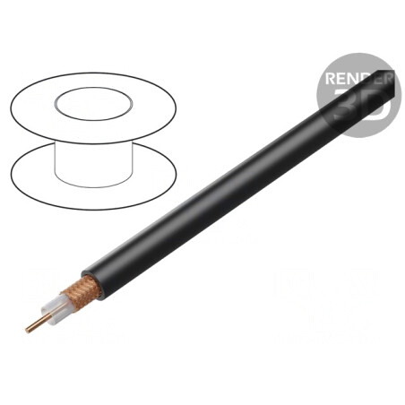 Cablu coaxial RG59 negru 100m | Electronic-mag.ro | Componente Electronice