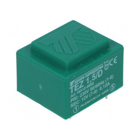 Transformator încapsulat 1,5VA 230VAC 12V PCB | Electronic-mag.ro | Componente Electronice