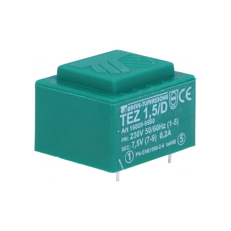 Transformator Încapsulat 1,5VA 230V 7,5V 200mA PCB | Electronic-mag.ro | Componente Electronice Transformator Încapsulat 1,5VA 230V 7,5V 200mA PCB | Electronic-mag.ro | Componente Electronice