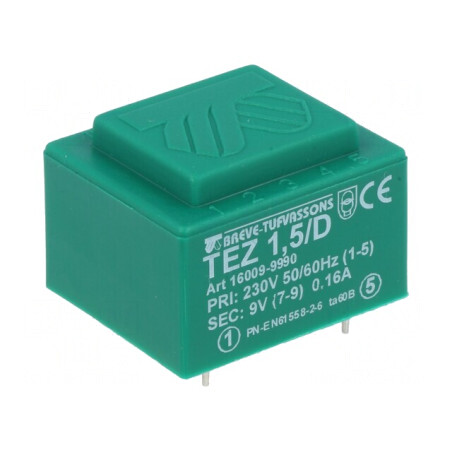 Transformator încapsulat 1,5VA 230VAC 9V PCB | Electronic-mag.ro | Componente Electronice