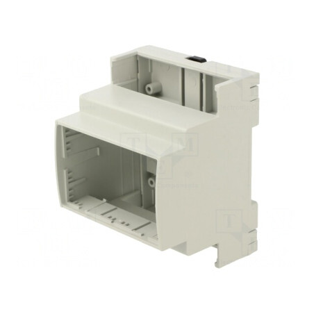 Carcasă pentru șină DIN ABS gri 71x89x65mm | Electronic-mag.ro | Componente Electronice