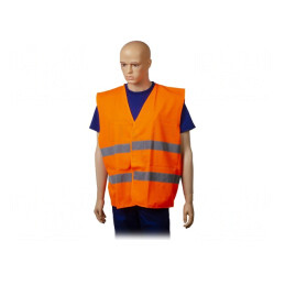 Vestă Reflectorizantă Portocalie L cu Arici | Electronic-mag.ro | Componente Electronice