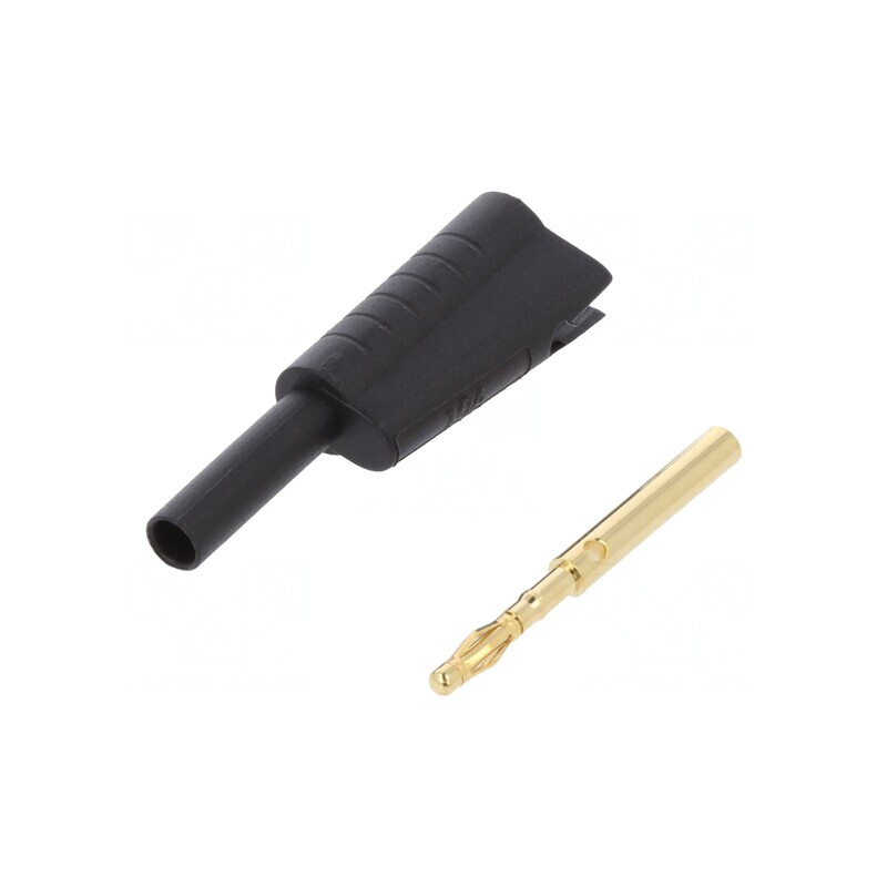 Mufă Banană 2mm 10A Neagră Lipire | Electronic-mag.ro | Componente Electronice