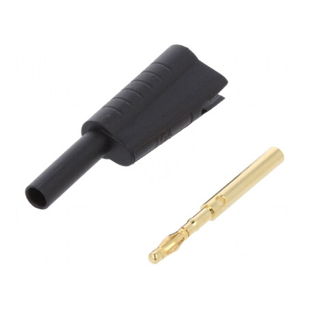 Mufă Banană 2mm 10A Neagră Lipire | Electronic-mag.ro | Componente Electronice