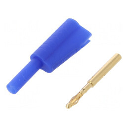 Mufă Banană 2mm 10A Albastră Lipită | Electronic-mag.ro | Componente Electronice