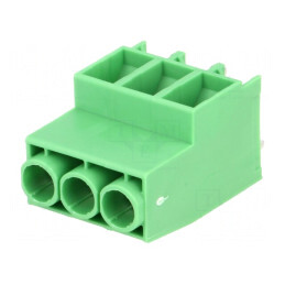 Regletă de conexiuni PCB 90° 6,35mm 3 piste 41A | Electronic-mag.ro | Componente Electronice