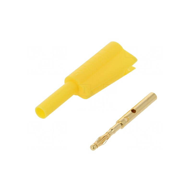 Mufă Banană 2mm 10A Galbenă Lipire | Electronic-mag.ro | Componente Electronice
