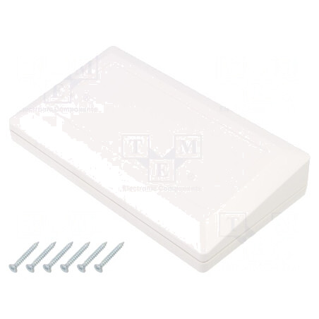 Carcasă Desktop ABS Albă cu Garnitură 180x100x41.5mm | Electronic-mag.ro | Componente Electronice