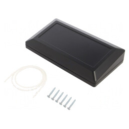 Carcasă desktop ABS neagră 180x100x41,5mm | Electronic-mag.ro | Componente Electronice