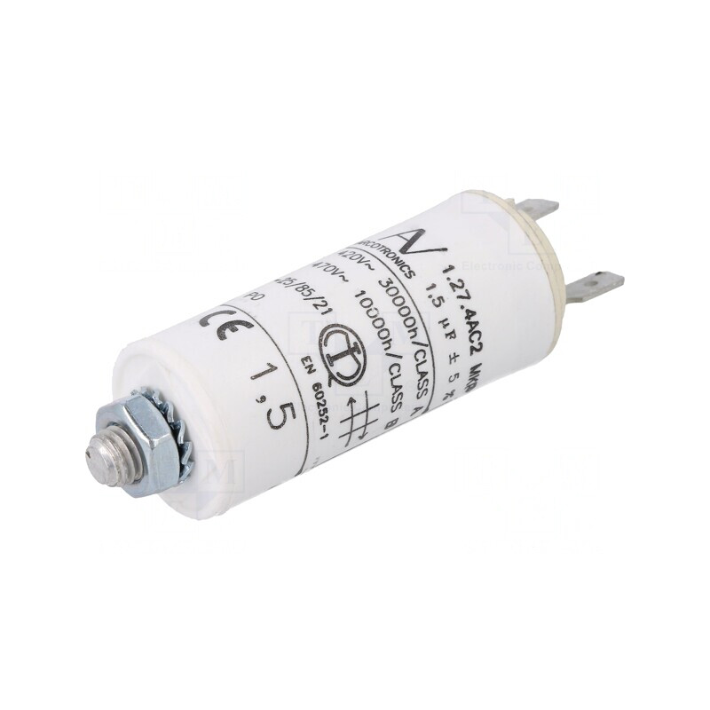 Condensator motor 1,5uF 470VAC ±5% | Electronic-mag.ro | Componente Electronice