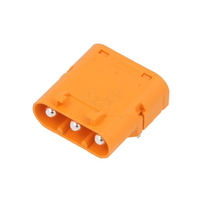 Soclu Alimentare DC LC 3-PIN PCB THT Portocalie | Electronic-mag.ro | Componente Electronice