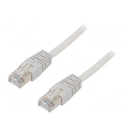 Patch cord F/UTP Cat 5e CCA PVC gri 7.5m ecranat