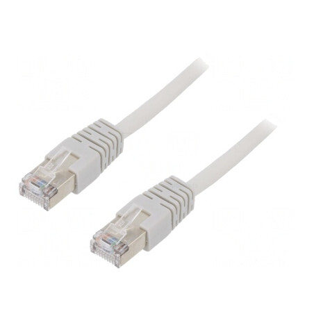 Patch cord F/UTP Cat 5e CCA PVC gri 7.5m ecranat | Electronic-mag.ro | Componente Electronice