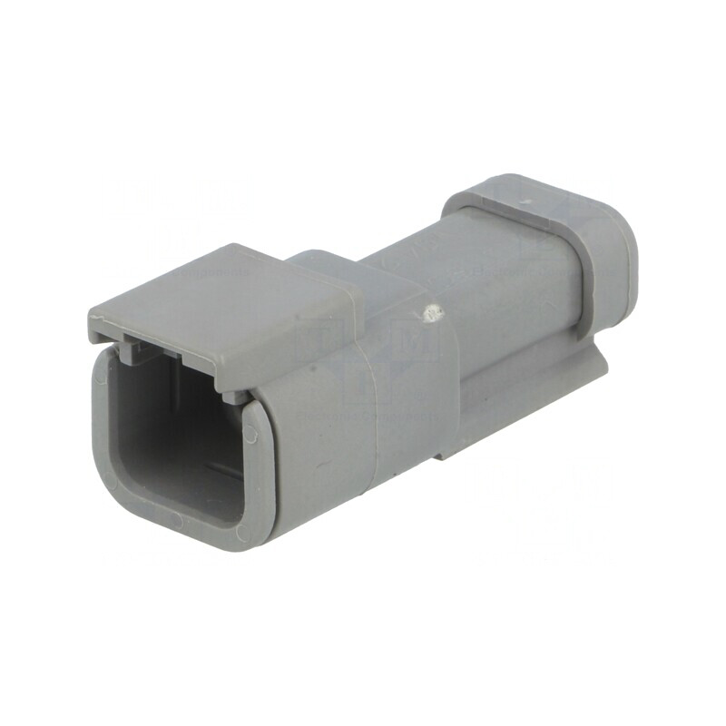 Conector cablu-cablu DTM mufă tată 2 pini gri IP68 | Electronic-mag.ro | Componente Electronice