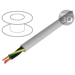 Cablu Electic JZ-500-PUR 3G1mm2 Neecranat Gri | Electronic-mag.ro | Componente Electronice
