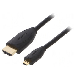 Cablu HDMI 2.0 micro HDMI PVC 1m negru | Electronic-mag.ro | Componente Electronice