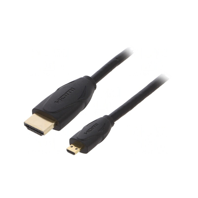 Cablu HDMI 2.0 micro HDMI PVC 1m negru | Electronic-mag.ro | Componente Electronice