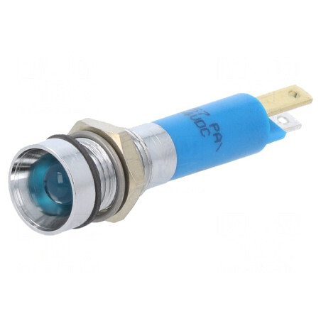 Lampă de control LED albastru 24V Ø8mm plastic | Electronic-mag.ro | Componente Electronice