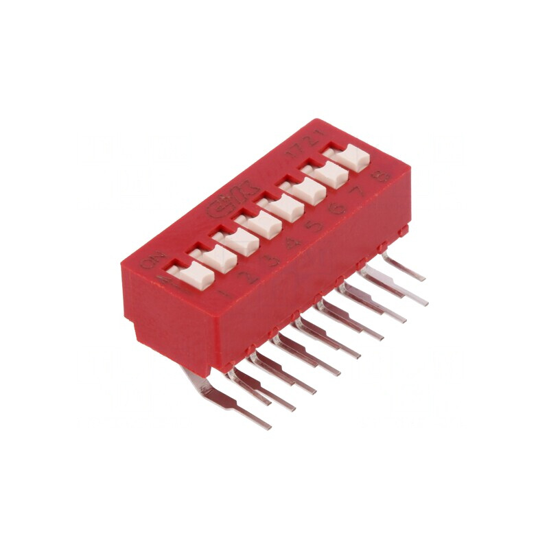 Comutator DIP-SWITCH 8 Secțiuni OFF-ON 25VDC | Electronic-mag.ro | Componente Electronice