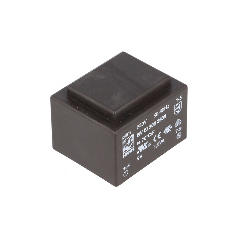 Transformator Încapsulat 1,5VA 230V 9V PCB | Electronic-mag.ro | Componente Electronice