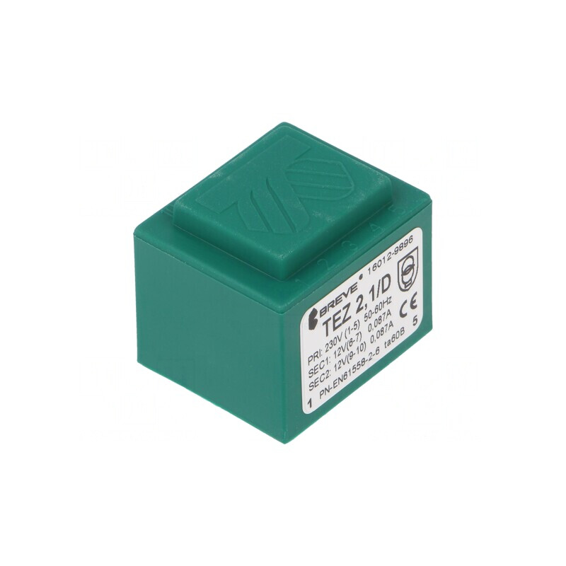 Transformator Încapsulat 2,1VA 230V AC 12V 88mA PCB | Electronic-mag.ro | Componente Electronice