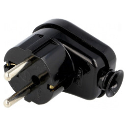 Conector de Alimentare AC Tată 230VAC 16A Negru | Electronic-mag.ro | Componente Electronice