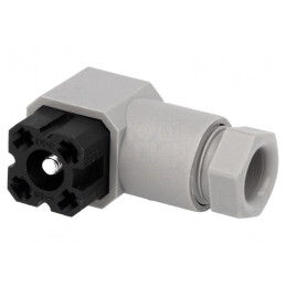 Conector dreptunghiular 4 pini mufă mamă IP65 | Electronic-mag.ro | Componente Electronice