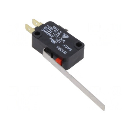 Microîntrerupător SNAP ACTION 5A 125VAC cu manetă SPDT | Electronic-mag.ro | Componente Electronice