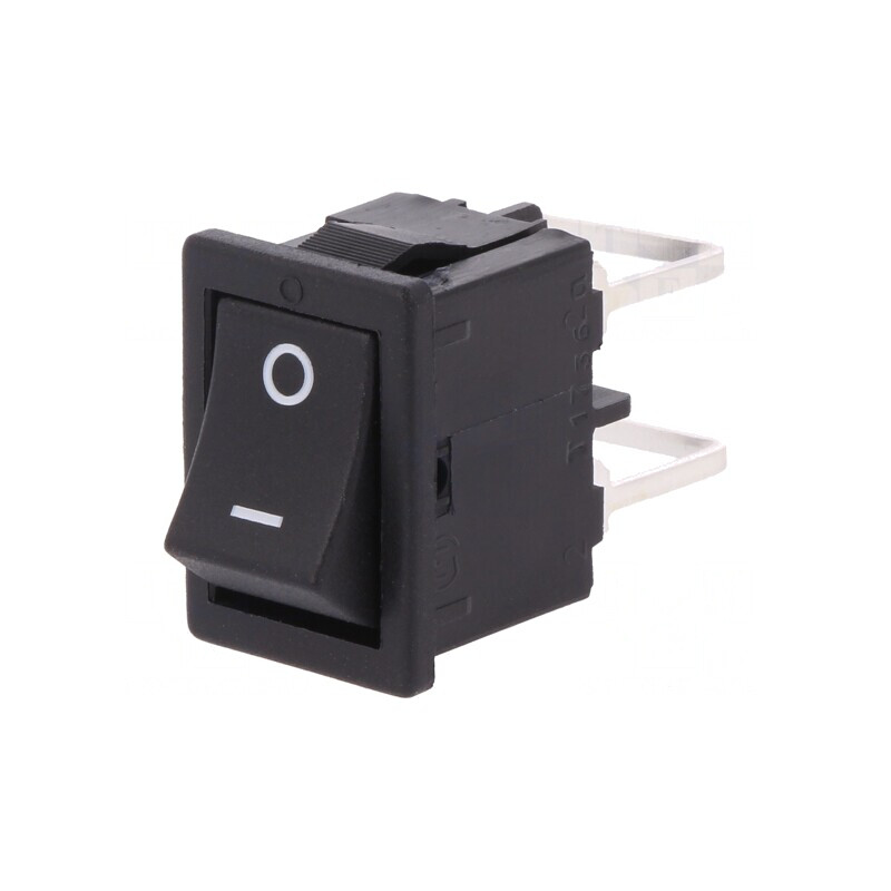 Comutator Rocker DPST 10A/250VAC Negru IP40 | Electronic-mag.ro | Componente Electronice