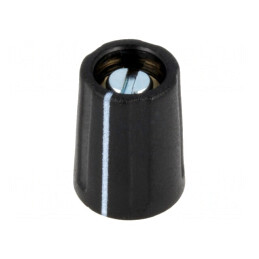 Buton rotativ negru cu indicator ABS 6mm 13,5x15,5mm | Electronic-mag.ro | Componente Electronice