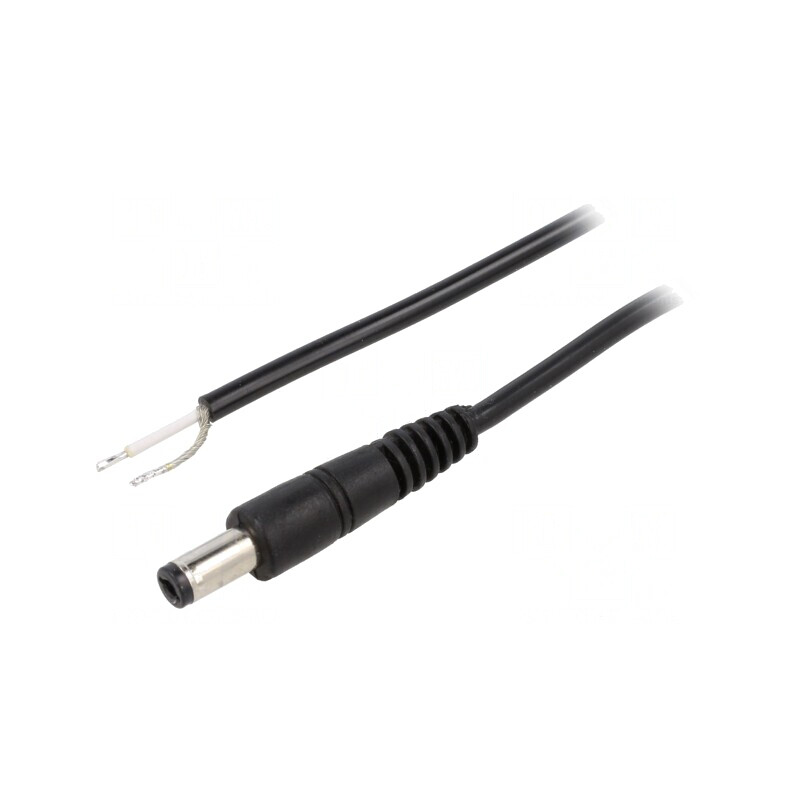 Cablu Alimentare DC 5,5/2,1 Negru 1,5m | Electronic-mag.ro | Componente Electronice