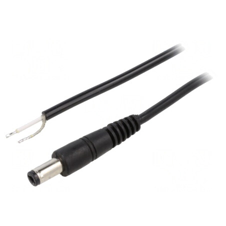 Cablu Alimentare DC 5,5/2,1 Negru 1,5m | Electronic-mag.ro | Componente Electronice