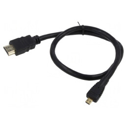 Cablu HDMI 1.4 micro HDMI 0.5m negru