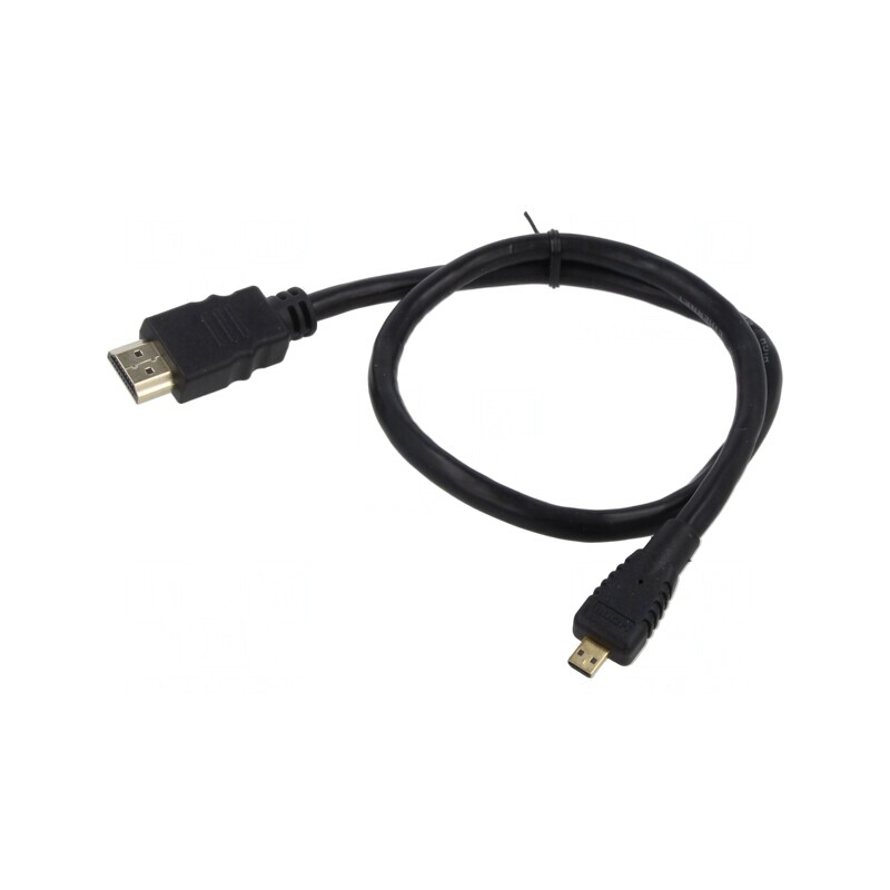 Cablu HDMI 1.4 micro HDMI 0.5m negru | Electronic-mag.ro | Componente Electronice