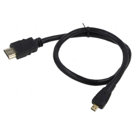 Cablu HDMI 1.4 micro HDMI 0.5m negru | Electronic-mag.ro | Componente Electronice