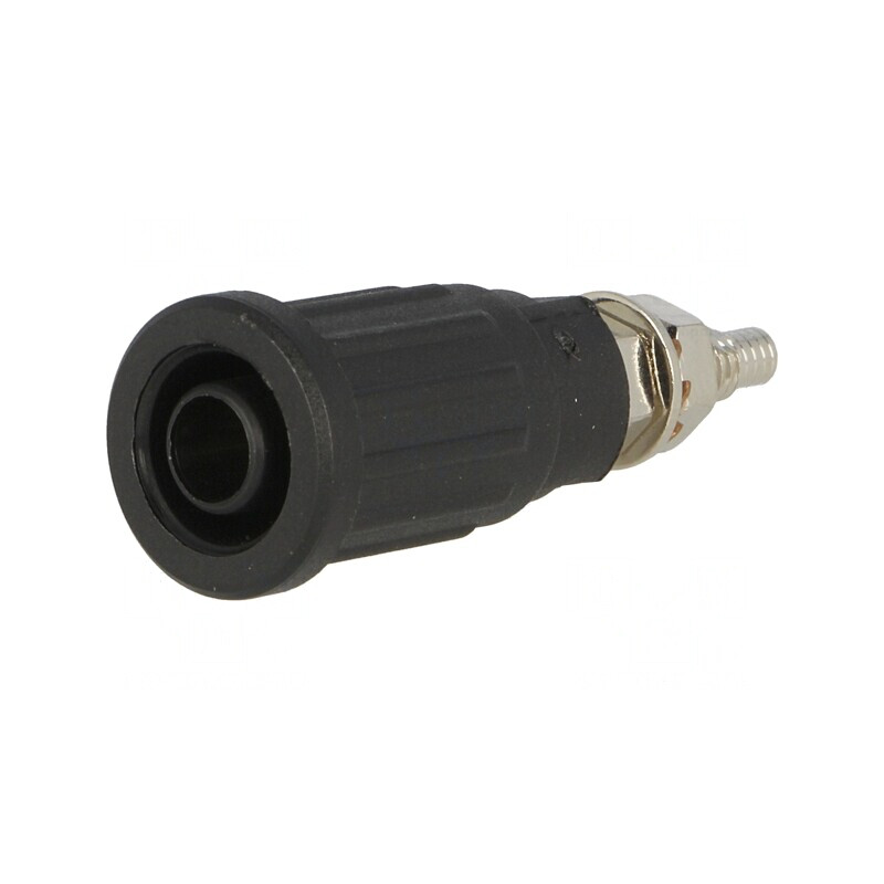 Soclu Banană 4mm Negru 32A 1kV | Electronic-mag.ro | Componente Electronice