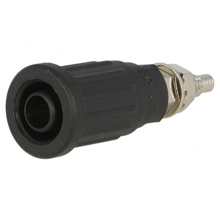 Soclu Banană 4mm Negru 32A 1kV | Electronic-mag.ro | Componente Electronice
