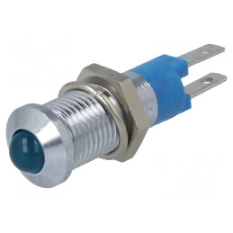 Lampă LED Convex Albastru 12-14VDC Ø8.2mm IP40 | Electronic-mag.ro | Componente Electronice