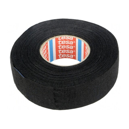 Bandă Textilă Auto Neagră 25mm x 15m | Electronic-mag.ro | Componente Electronice
