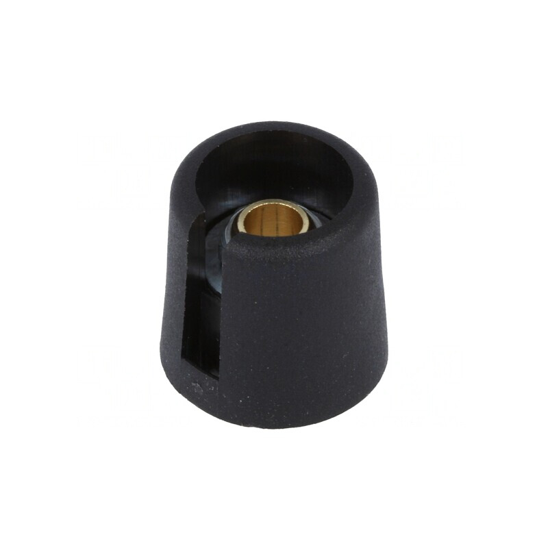 Buton rotativ cu indicator poliamidă negru 6mm 16x16mm | Electronic-mag.ro | Componente Electronice