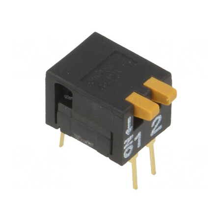 Comutator DIP-SWITCH 2 Secțiuni ON-OFF 0,03A 30VDC | Electronic-mag.ro | Componente Electronice