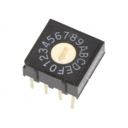 Întrerupător codificare HEX/BCD 16 poziții THT 100MΩ | Electronic-mag.ro | Componente Electronice