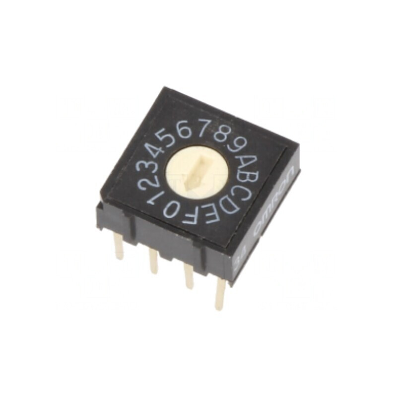 Întrerupător codificare HEX/BCD 16 poziții THT 100MΩ | Electronic-mag.ro | Componente Electronice