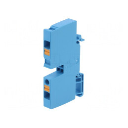 Conector de Șine 6mm² 2 Borne Albastru 9mm | Electronic-mag.ro | Componente Electronice