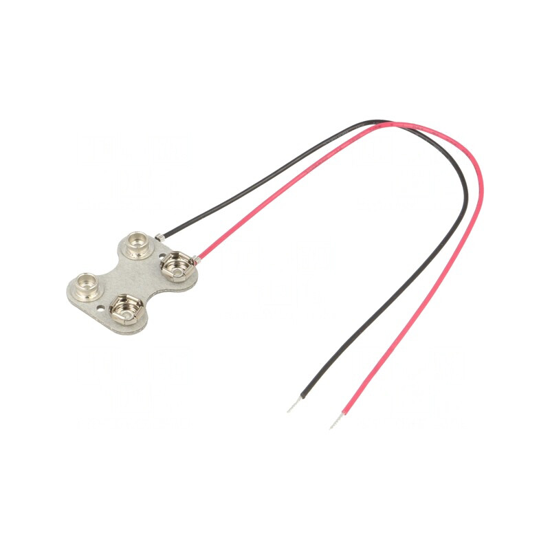 Conector Baterie 6F22 6LR61 cu 2 Cabluri 185mm | Electronic-mag.ro | Componente Electronice