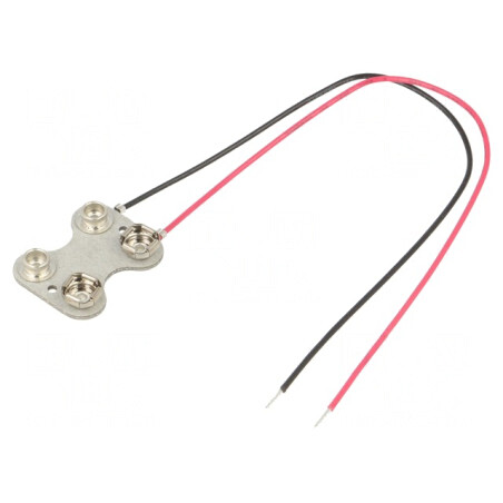 Conector Baterie 6F22 6LR61 cu 2 Cabluri 185mm | Electronic-mag.ro | Componente Electronice