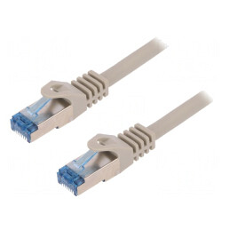 Patch cord S/FTP Cat 6a Cu LSZH Gri 2m | Electronic-mag.ro | Componente Electronice
