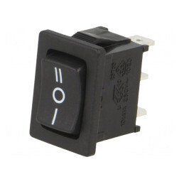 Comutator Basculant SP3T 10A/24VDC Negru | Electronic-mag.ro | Componente Electronice