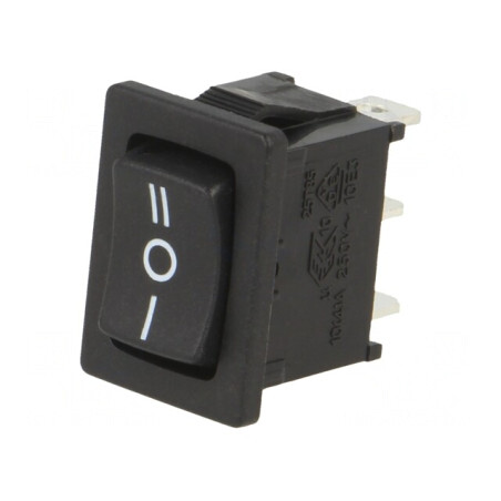 Comutator Basculant SP3T 10A/24VDC Negru | Electronic-mag.ro | Componente Electronice