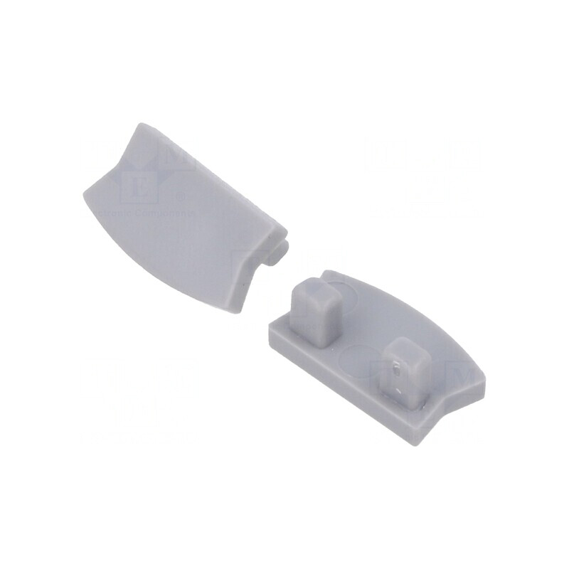 Obturator Argintiu pentru Profil LED - Set 10 Buc. | Electronic-mag.ro | Componente Electronice